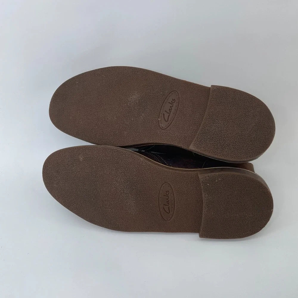 Clarks Mens Bushacre‎ 2 Brown Leather Chukka Desert Boots Sz 11 M